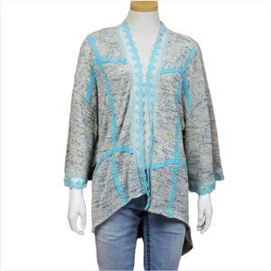 Nick & Mo Anthropologie Womens Leisure Flyaway Cardigan Sweater Large Open front